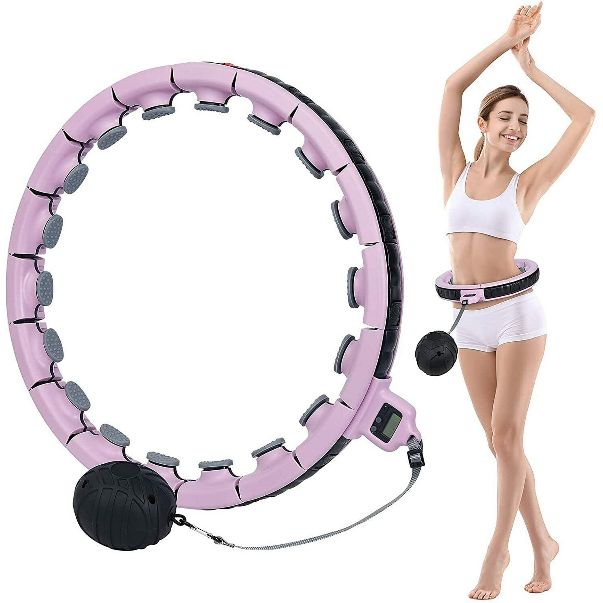 24 Knots Smart Weighted Hula Hoop Detachable Weighted Hoop for Exerciser Fitness Walmart