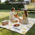 thumbnail image 4 of Yellow Spring Floral Outdoor Rug for Patio/Deck/Porch, Non-Slip Large Area Rug 3 x 5 Ft, Flowers Botanical Elegant Pastoral Indoor Outdoor Rugs Washable Area Rugs, Camping Rug Carpet Runner, 4 of 8