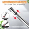 thumbnail image 3 of Extendable Wardrobe Rail Stainless Steel 51 cm to 80 cm Adjustable Telescopic Curtain Rod Anti-Corrosion, 3 of 5