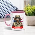 thumbnail image 5 of Happy Father's Day Honoring Veterans Dachshund in Army Uniform 11oz Accent Two-tone Mug Wiener Dog Lover Gifts Idea Coffee Tea Cup - 13007, 5 of 5