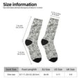 thumbnail image 2 of Xecao Silver Glitter Pattern Sport Socks for Women and Men Crew Socks Sporty Calf Socks Casual Socks, 2 of 6