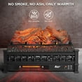 thumbnail image 7 of TURBRO Eternal Flame Infrared Electric Fireplace Logs, 23" Remote Control Fireplace Insert Log Heater, Realistic Lemonwood Ember Bed, Thermostat, Timer, 1500W Black, 7 of 7