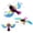 B, variant on Bionic Flying Bird, Funny and Cute Car Decoration, Wings Swing with Wind, Suitable for Car, Motorcycle Mirrors and Helmets