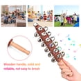 thumbnail image 2 of Hand Jingle Bells Hand Sleigh Bells Wooden Shaker Jingle Bells Stick Musical Percussion Instrument Bells for Holiday Home Christmas Decoration, 2 of 7