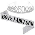 thumbnail image 4 of Women Glittering Rhinestone Letter Print Sash Tiara Set Birthday Party Supplies, 4 of 4