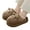 Brown, variant on Cute Cat House Slippers for Women Platform Slip on Shoes Home Bedroom Plush Fuzzy Slippers