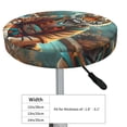 thumbnail image 4 of Balery Pond Meditating Tiger Fundas de asiento para taburete de bar redondo de tela de terciopelo ajustables que protegen de arañazos y manchas para sillas de 14 a 17 pulgadas.-13 inch, 4 of 7