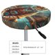 thumbnail image 4 of Balery Pond Meditating Tiger Fundas de asiento para taburete de bar redondo de tela de terciopelo ajustables que protegen de arañazos y manchas para sillas de 14 a 17 pulgadas.-13 inch, 4 of 7