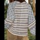 thumbnail image 3 of Sudadera con Cuello Redondo y Estampado Floral A Rayas con Bloques de Color para Mujer, Estilo Y2K Gris L, 3 of 4