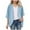 Sky Blue, variant on Teen Girls Sheer Cardigans Summer Lightweight Chiffon Cardigan 3/4 Length Sleeve Boho Floral Beach Beach Cover Ups Zip Knit Uniform Sweaters Size 6-14 Fall Jacket