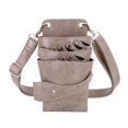 thumbnail image 2 of Estuche de tijera de peluquería Cinturón de extraíble de cuero PU Gris Zulema  Riñonera de peluquería, 2 of 8