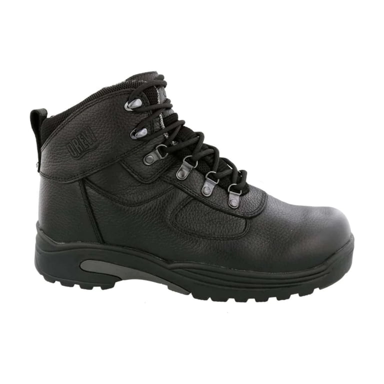 Drew Mens Rockford Black Tumbled Leather Boots Comfort Waterproof Steel 13W Wide Drew Rockford - Black Tumbled Leather Mens Best Comfort  main image 3