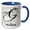 Blue/White, variant on 3drose, White Marble Monogram G - George, 15oz Mug