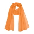 thumbnail image 1 of INSPIRAR CHIC Bufanda de Chiffon Sólido para Mujeres Ligera Suave Sheer Larga Envoltura para la Cabeza Chal Bufandas Naranja Fluorescente 68.9x27.6 pulgadas, 1 of 7