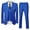 Royal Blue, variant on Wehilion Mens Suits Set Slim Fit Men 3 Piece Dress Suit Prom Blazer Wedding Formal Jacket & Vest & Pants Navy Blue XL