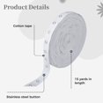 thumbnail image 3 of Snap Button Tape DIY - 15 Yard Snap Button Tape Trim Sewing Snap Fastener Tape, 3 of 6
