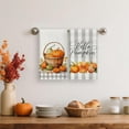 thumbnail image 2 of Microfiber Apple Pumpkin Basket Fall Kitchen Towels Decor Set of 2,Grey Plaid Autumn Dish Towel 18"x26",Farmhouse Indoor Thanksgiving Halloween Seasonal Home Decorations Hand Towels, Gift for Women, 2 of 6