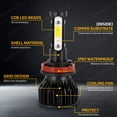 thumbnail image 6 of For Dodge Ram 1500 2500 3500 2019-2021 LED Headlight Bulbs 9005 H11 High Low Beam Combo 6000K 4Pcs, 6 of 17