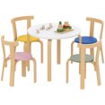 thumbnail image 1 of Qaba Kids Table and Chair Set, Wooden Toddler Table and Chairs Set, 1 of 10
