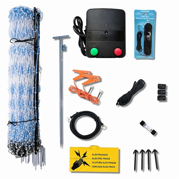 Starkline 42" x 164' Electric Poultry Netting Kit with AC Energizer