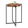 thumbnail image 4 of Convenience Concepts Table d'Appoint Plateau Rond Nordic en Noyer Foncé et Noir, 4 of 7