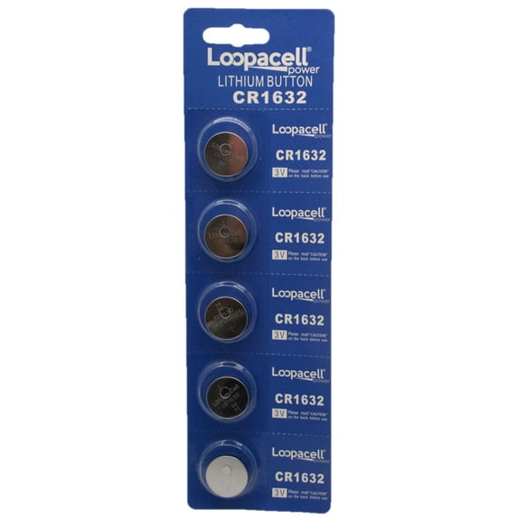 5 Pcs Loopacell Lithium Coin Battery 3v Keyless Entry and Remote Controls CR1632