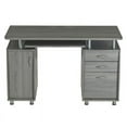 thumbnail image 5 of Pemberly Row 48"W Wood Computer Desk with Storage in Gray, 5 of 11