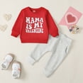 thumbnail image 2 of Gerichy Baby Toddler Boys Fall Clothing Set Valentines Day Outfit Round Neck Sweatshirt with Side Pocket Pants,Watermelon Red, 2 of 7