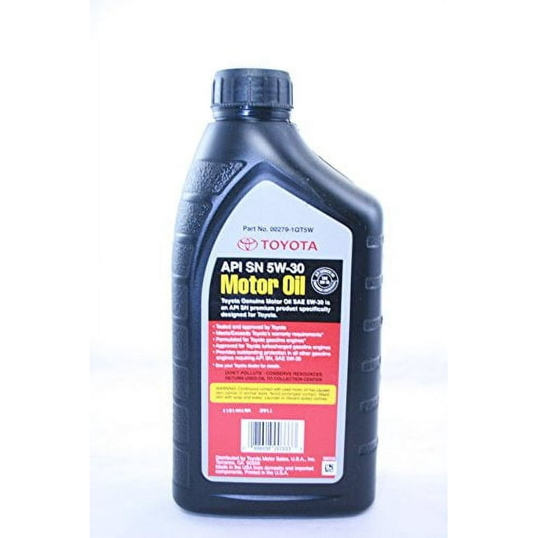 Toyota Genuine Motor Oil, SAE 5W30 Oil 1 Quart - Walmart.com