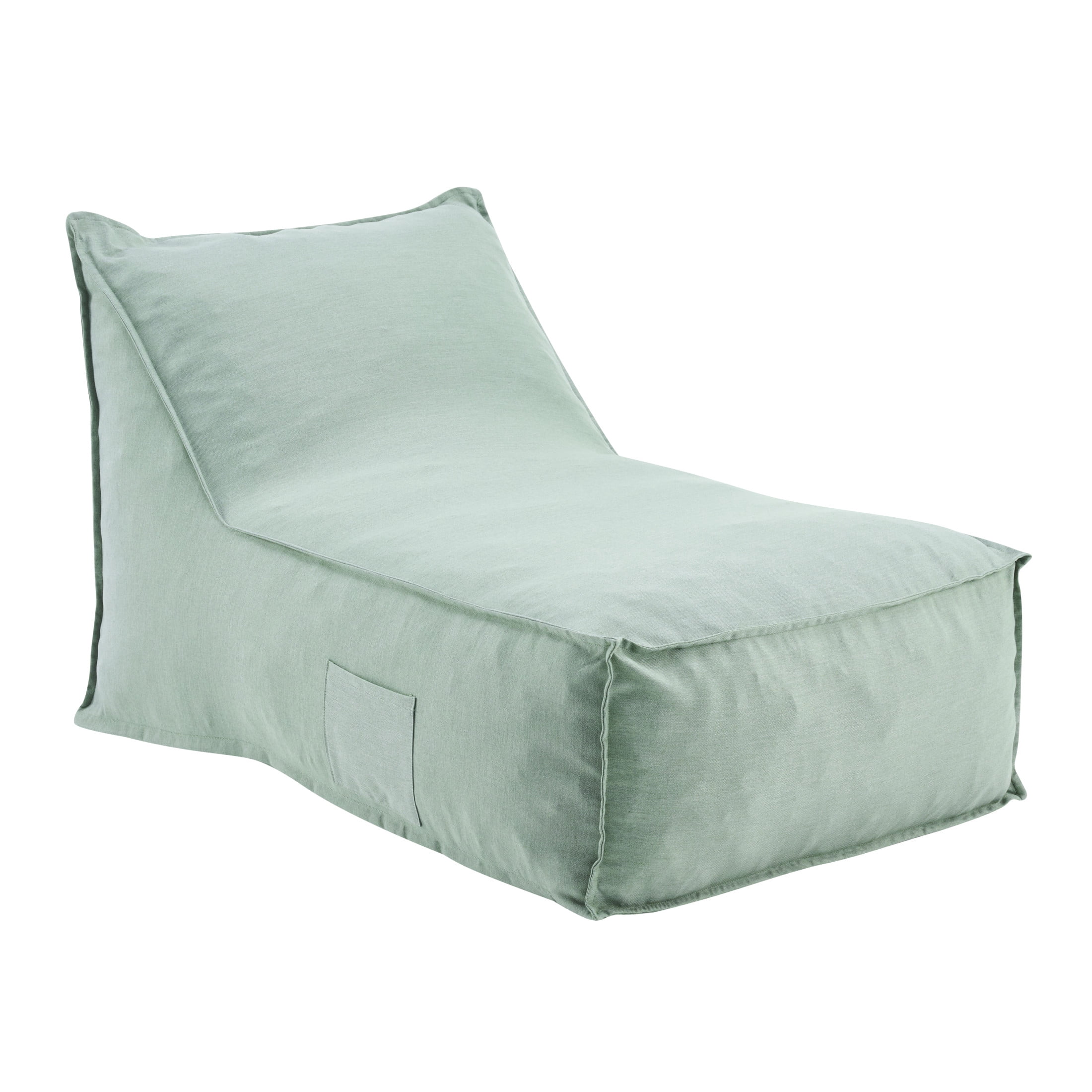 Christopher Knight Home 48" Outdoor Bean Bag Lounge Chair, Plush Foam Filled, Patio Garden Seating, Mint