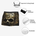 thumbnail image 3 of Pofeuu Vintage Gold Leaf Skull Print Men’s Boxer Briefs, Moisture-Wicking Underwear, Regular,Trunk-Medium, 3 of 5