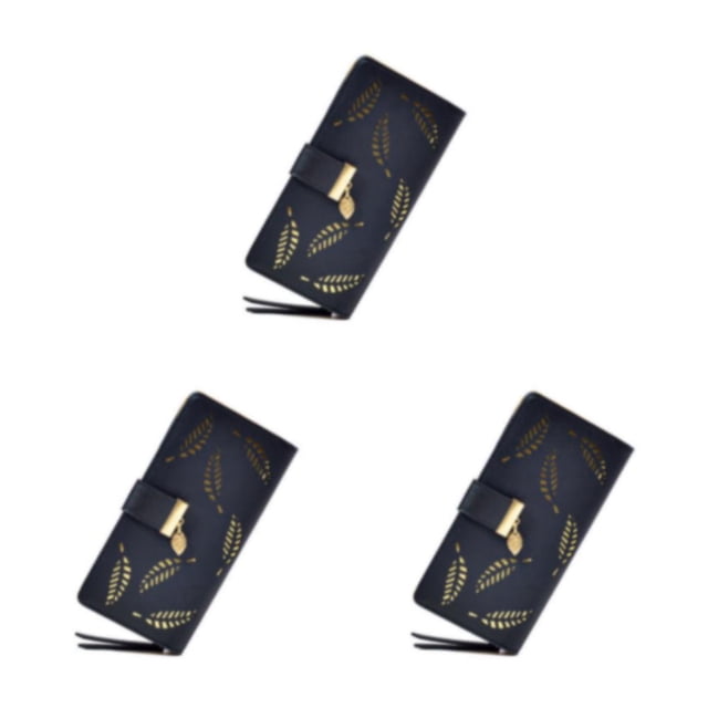 Jumpingount Carteras de moda y únicas para mujer con cartera de gran capacidad para mujer Cartera para mujer negra Type1 NO1
