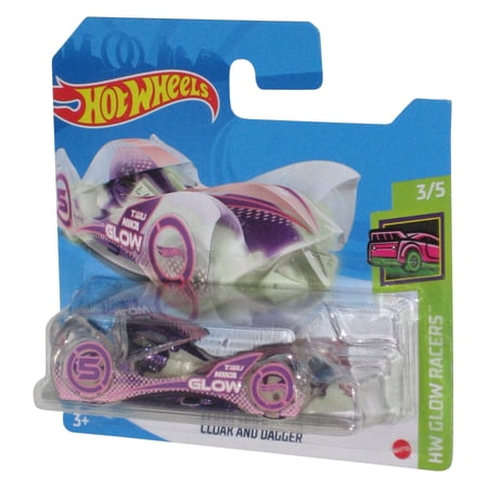 Hot Wheels HW Glow Racers (2018) Cloak and Dagger Pink Toy Car #3/5 ...