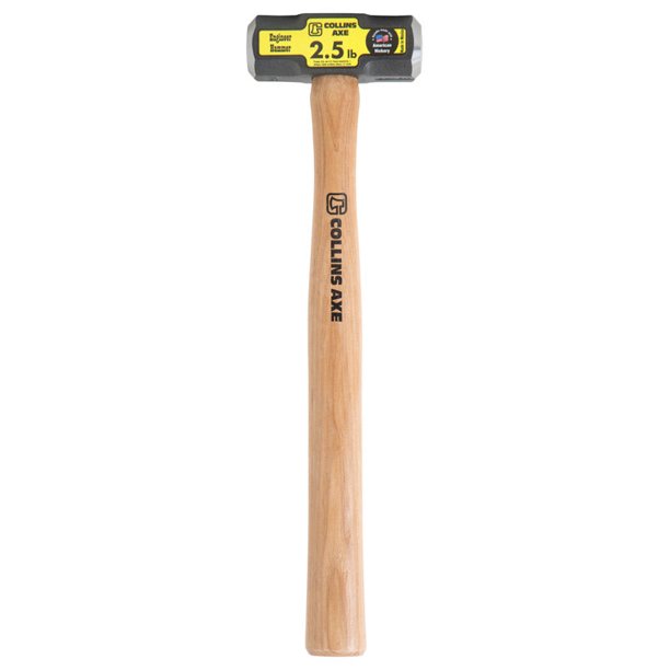 Martillo de ingeniería Collins de acero, 1,1 kg con mango de nogal americano de 40 cm