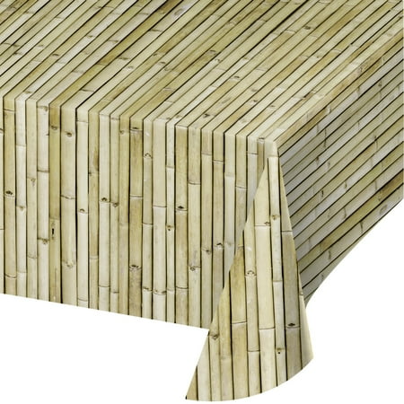 

Bamboo Plastic Tablecloth Tablecover 54 x 108 AOP Bamboo Pack of 6