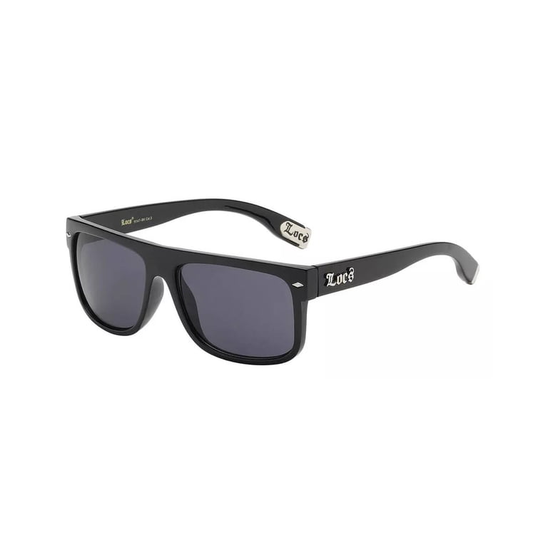 Locs Oversize Glasses Men Dark Lens Flat Top Large Black OG  display picture 1