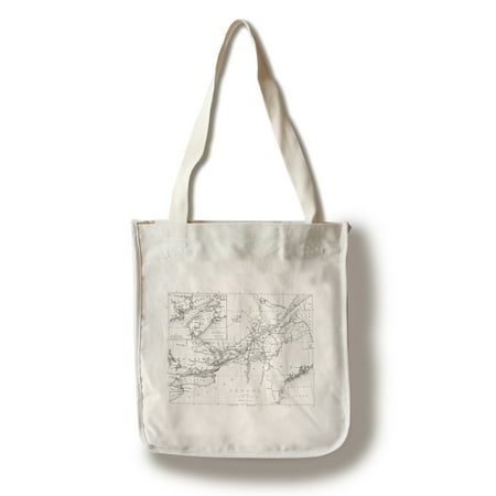 Brunswick Sign Canada - Detailed Map of Eastern Canada, New Brunswick, and Nova Scotia (100% Cotton Tote Bag - Reusable) ()