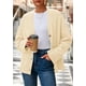 thumbnail image 5 of Suéter Cardigan PRETTYGARDEN Mujer 2025 Tejido Grueso Beige, 5 of 8
