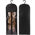 thumbnail image 3 of 6 Piezas Colgador de Peluca Extra y Bolsas de Almacenamiento, Soporte para Extensiones de Cabello una Prueba de Polvo e Impermeable, Diseñado para Pelucas Negras, 3 of 5