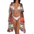 thumbnail image 4 of SCRAWLGOD Horse Aztec Print Women's Swimsuit Cover Up Summer Bathing Suit Cover Up Lightweight Kimono Swimsuit Coverup for Pool Party, 4 of 6