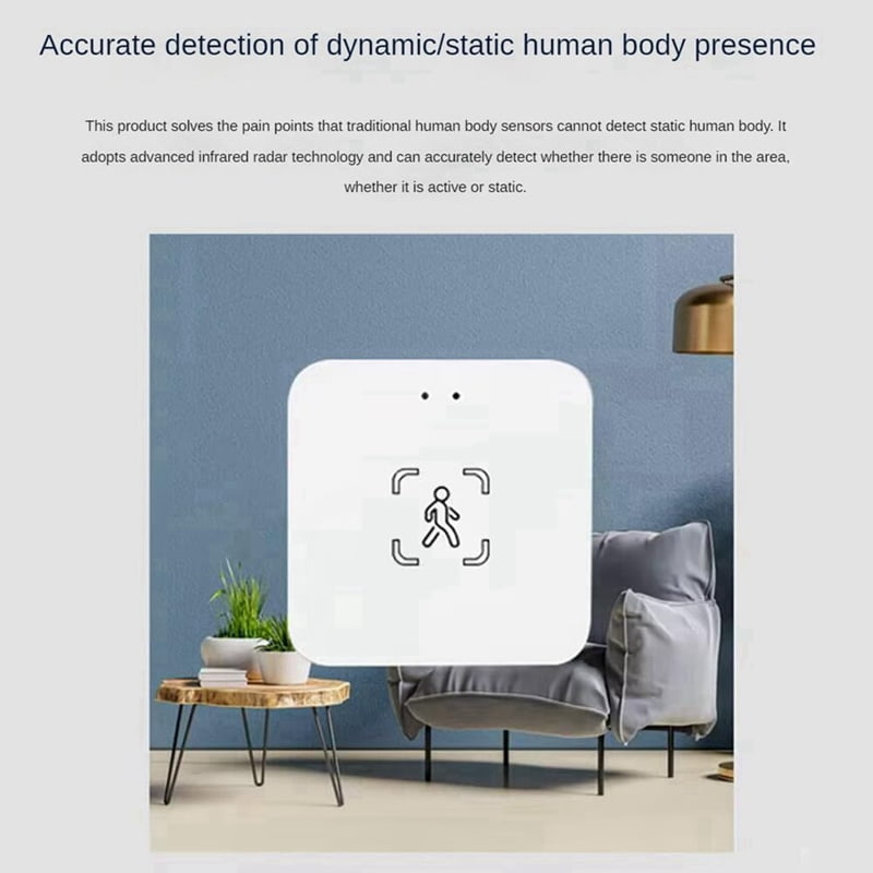 Tuya Zigbee Human Presence Detector with Holder Smart Human Body PIR Sensor Radar Microwave Motion Sensor+Zigbee Hub