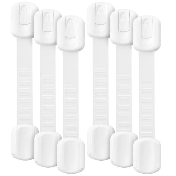 HBMYN Child Safety Strap Locks, 6 Pack, Child Proof Cabinet Latches, Child Safety Cabinet Locks, Drawer Locks Baby Proofing, Baby Cabinet Safety Latches, Baby Proof Cabinet Locks
