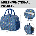 thumbnail image 6 of Womens Blue Cartoon Dinosaurs Text Pattern Lunch Box for Work,Insulated Lunch Bag for Women,Loncheras Para Mujer,Leakproof Adult Lunch Bag for Work,Beach,Travel,Picnic,Camping, 6 of 7