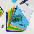 thumbnail image 6 of Plastic Binder Dividers with One Front Pocket and Tab Binder Divider for 3 Ring Binder, Multicolor, 10 Pack, 6 of 7