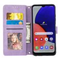 thumbnail image 6 of Feishell for Samsung Galaxy A22 5G Case with Detachable Wrist Strap,Premium PU Leather Drop Protection Magnetic Clasp Flip Kickstand RFID Blocking Credit Card Slots Wallet Phone Case,Lightpurple, 6 of 11