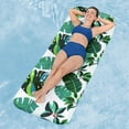 thumbnail image 6 of H2OGO! Blissful Drifter Fabric Floating Mat - 72" x 28.5", Tropical, Inflatable Pool Lounger, Pillow Cushion, Removable Washable UPF Cover, Water Play, 6 of 8