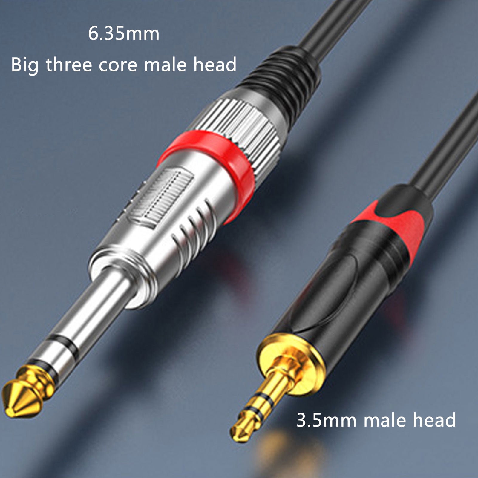 Professional 3.5mm to 6.35mm(6.5) Stereo Cable 1/8 to 1/4 Cord for Mixing Consoles Amplifiers Guitars