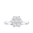 thumbnail image 5 of Rosec Jewels 0.75 CT Moissanite Cluster Ring for Women (D-VS1 Quality, Certified Moissanite), 18K White Gold, US 11.50, 5 of 9