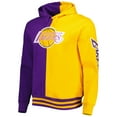 thumbnail image 2 of Men's Mitchell & Ness Purple/Gold Los Angeles Lakers Hardwood Classics Split Pullover Hoodie, 2 of 3
