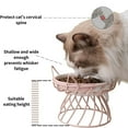 thumbnail image 4 of Bandeja de comida para gatos, cuenco elevado para gatos con soporte de metal antideslizante, cuenco elevado para comida y agua para gatos MFZFUKR BST3006939-1, 4 of 6